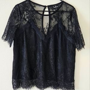 Lace detail top